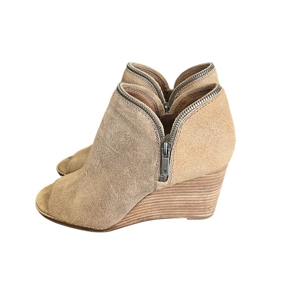 SALE Lucky Brand Jakobie Peep Toe Wedges - Picture 3 of 8